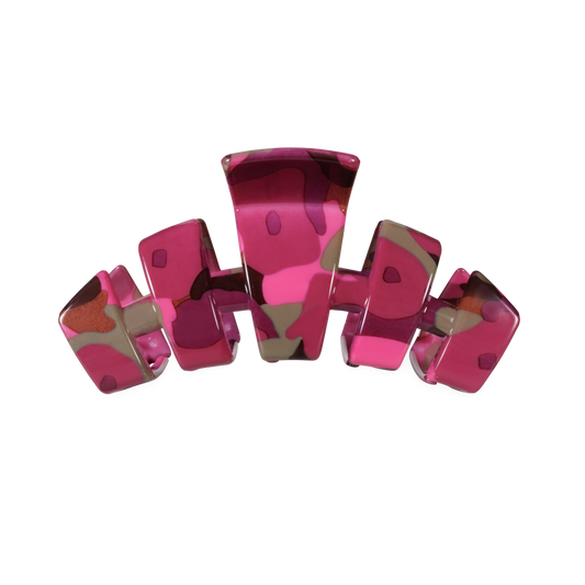 TELETIES - Classic Medium Claw Clip - Garden Glam
