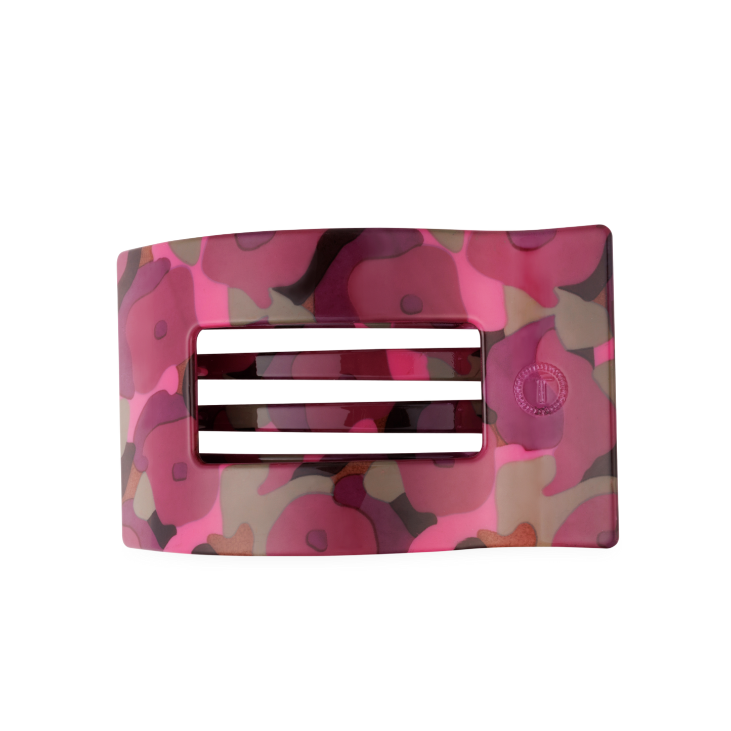 TELETIES - Large Flat Rectangle Hair Clip - Garden Glam