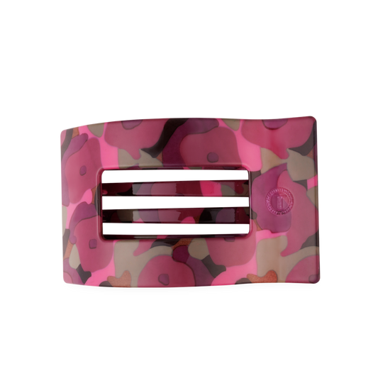 TELETIES - Large Flat Rectangle Hair Clip - Garden Glam