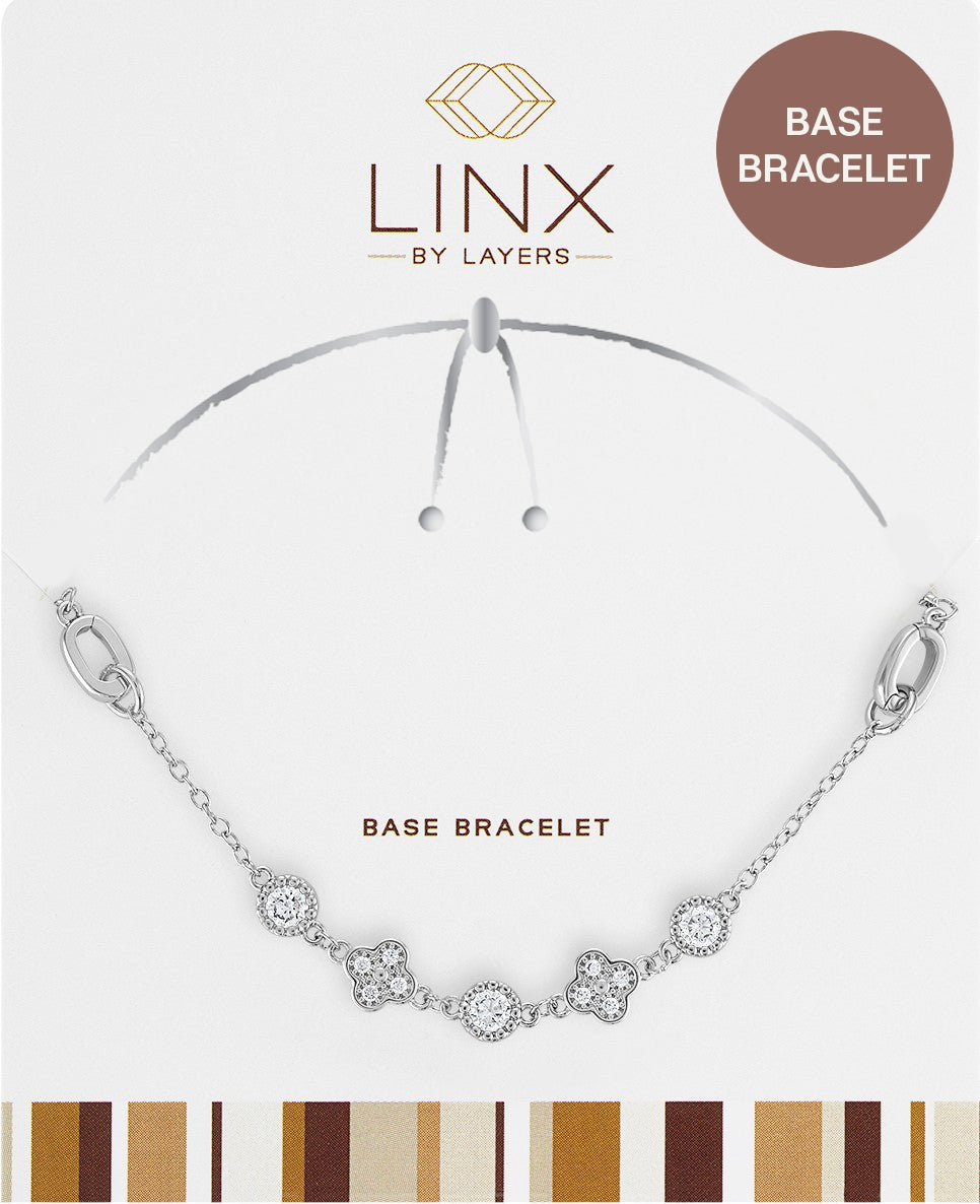 LINX - Base Bracelet - Silver Clover & CZ