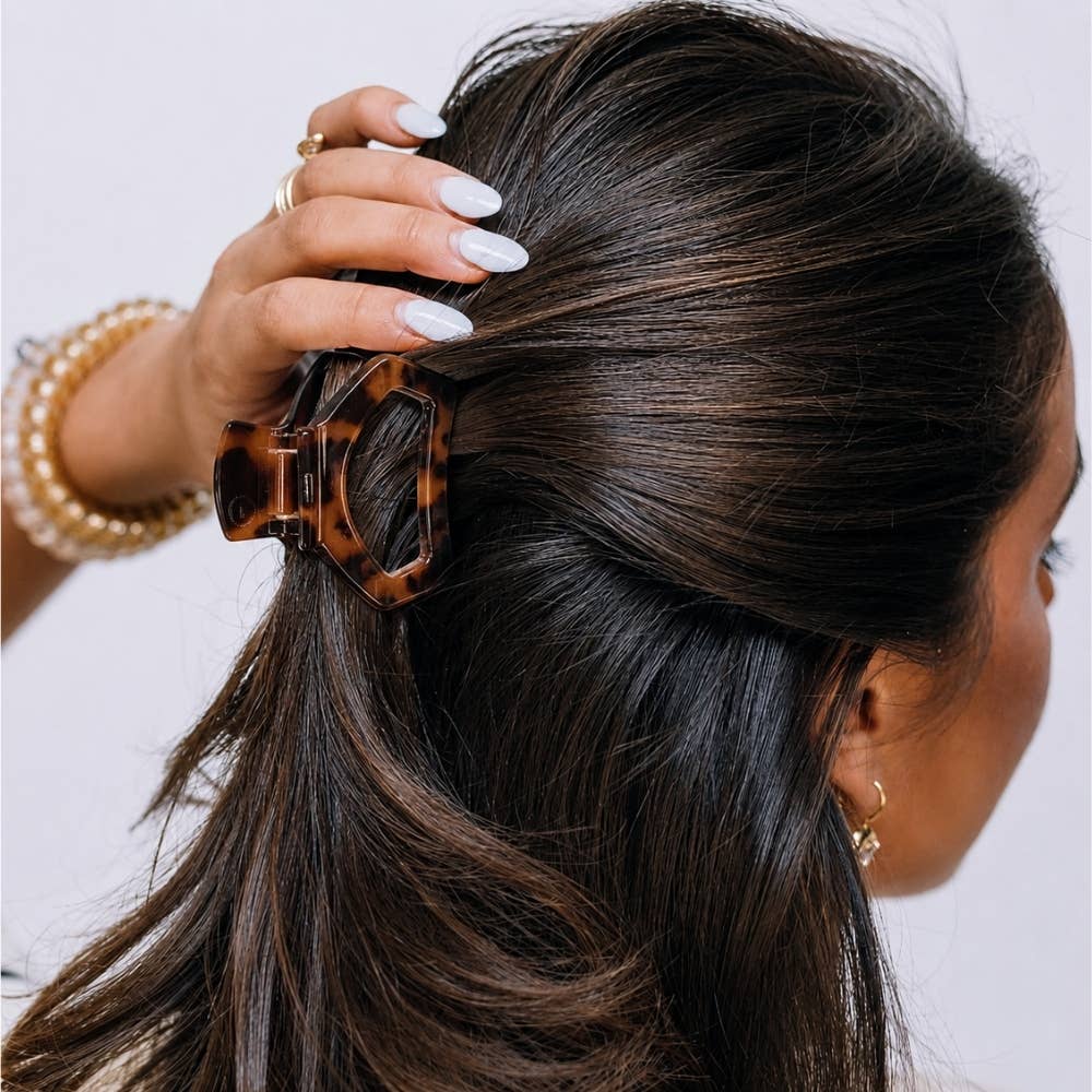 TELETIES - Open Petite Hair Clip - Tortoise