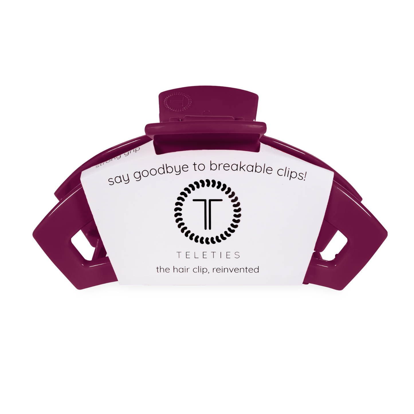 TELETIES - Open Large Hair Clip - Mulberry