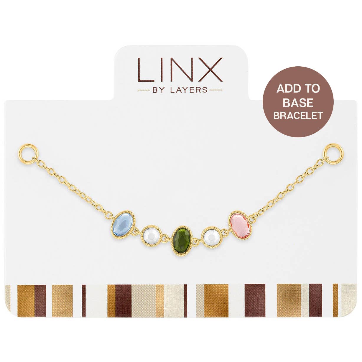 LINX - Add On -  Gold Multi Color Oval