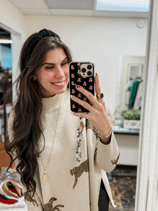 The Cory Knotted Corduroy Headband - Black