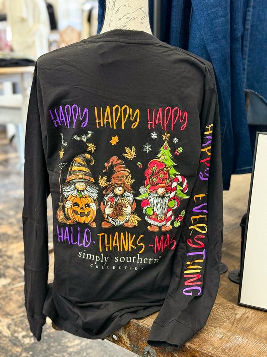 Simply Southern - Happy Everything Long Sleeve Tee - 2025