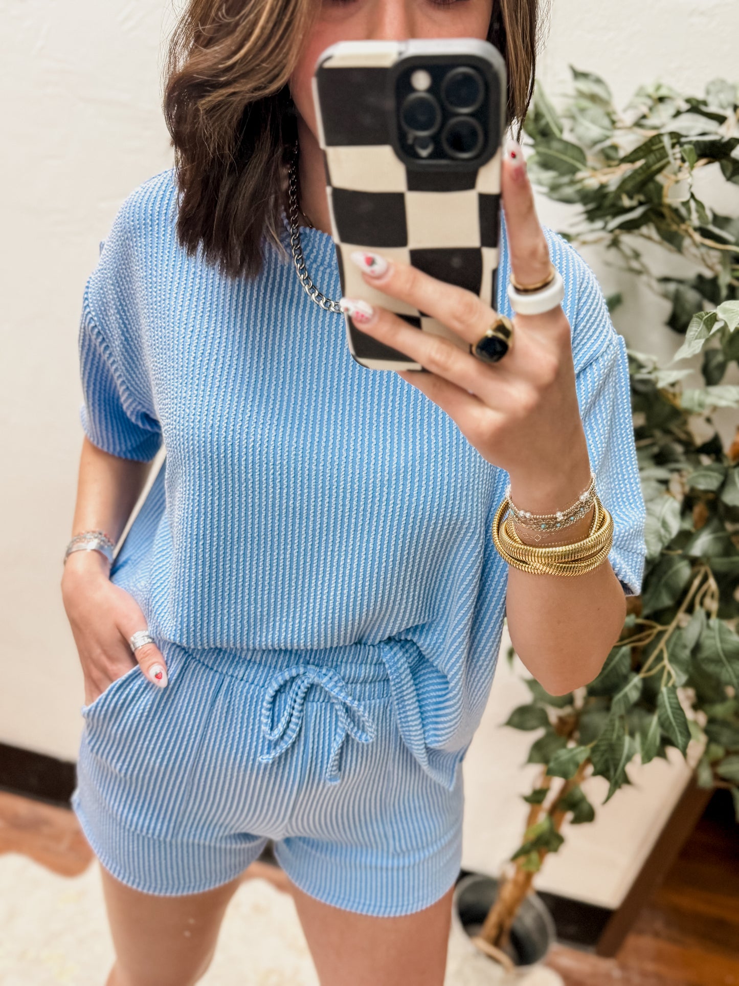 The Everleigh Corded Set - Cornflower Blue