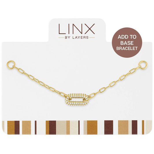 LINX - Add On - Gold Cz Link Paperclip