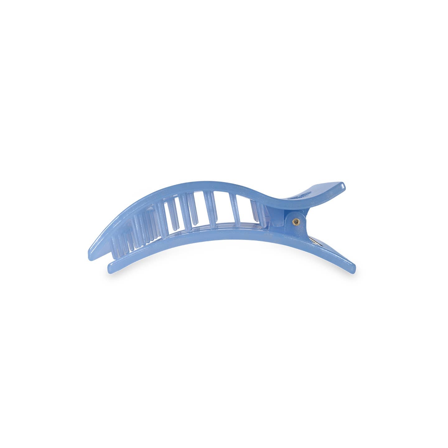 TELETIES - Small Flat Rectangle Hair Clip - Blue Lagoon