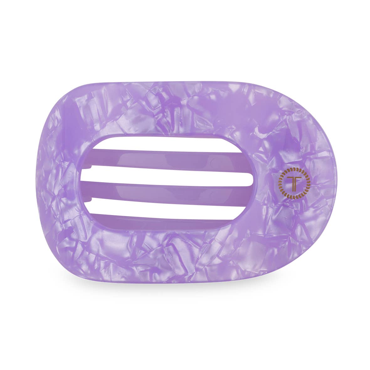 TELETIES - Small Flat Round Clip - Lavender Mist