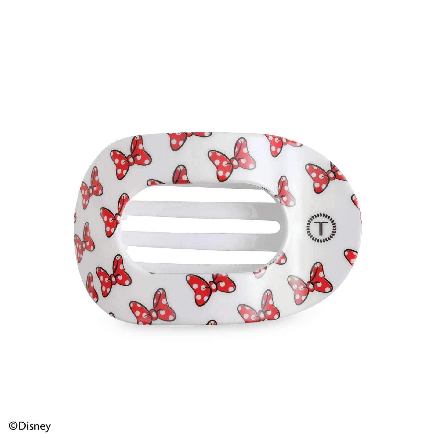 TELETIES - Medium Flat Round Clip - Minnie Mouse Loves Her Bows!