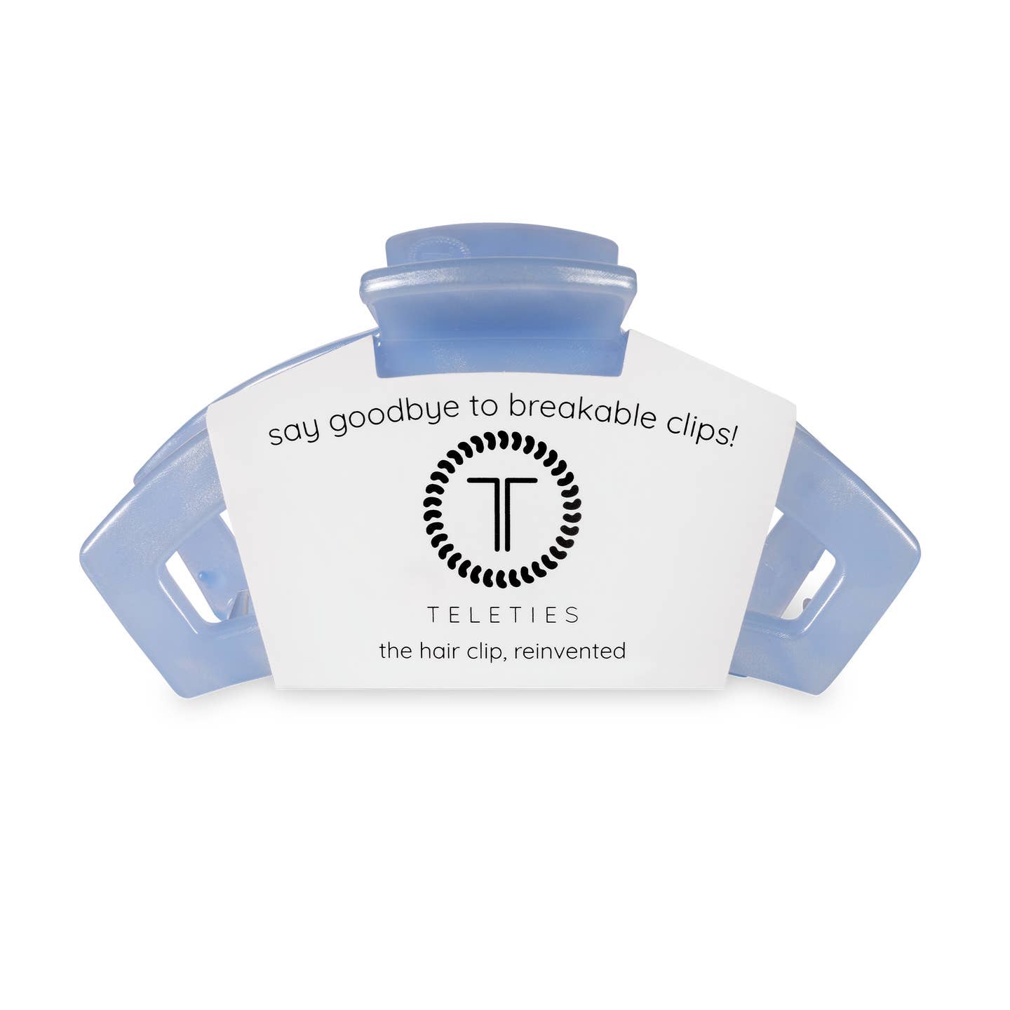 TELETIES - Open Medium Hair Clip - Blue Lagoon