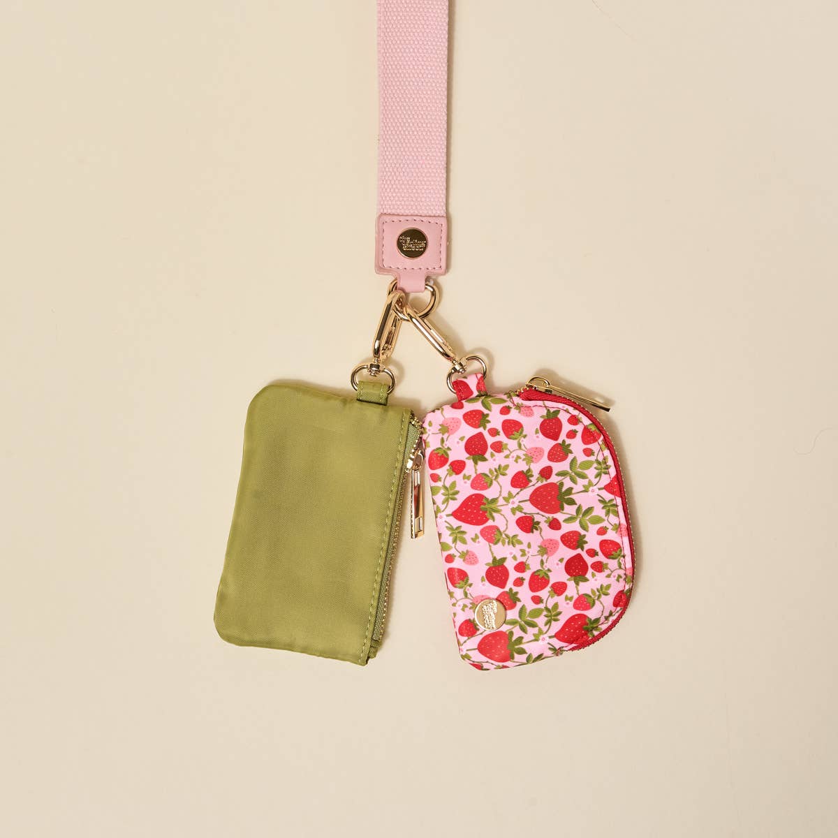 The Darling Effect - Dynamic Duo Pouch Wristlet - Strawberry Fields
