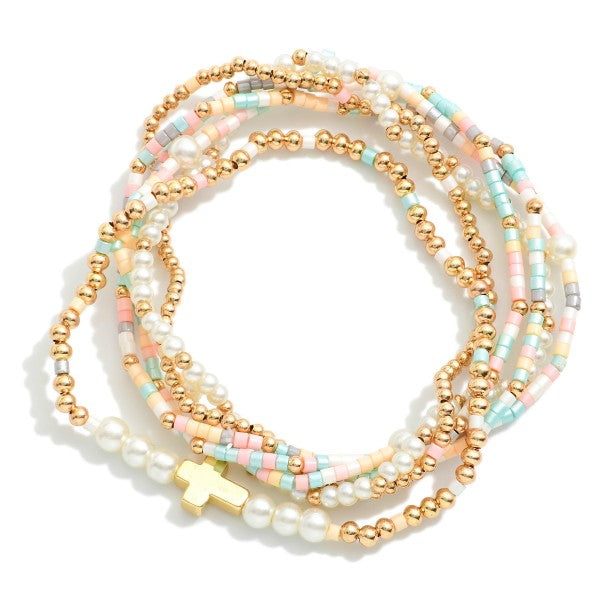 The Ellie Bracelet Stack - Light Multi
