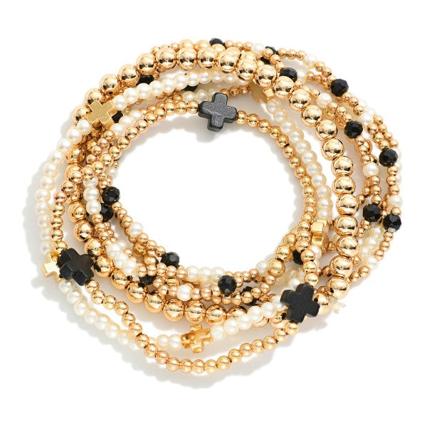 The Ellen Bracelet Stack - Black