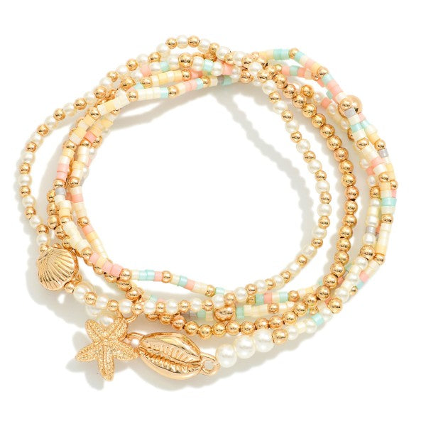 The Polly Bracelet Stack - Pink Multi