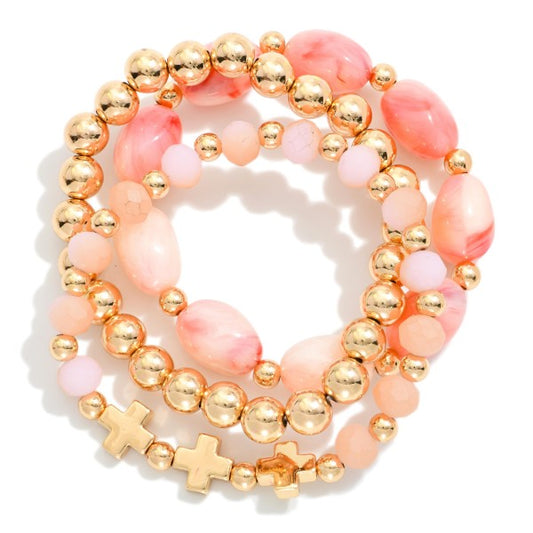 The Mara Bracelet Stack - Pink