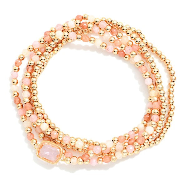 The Kora Bracelet Stack - Pink