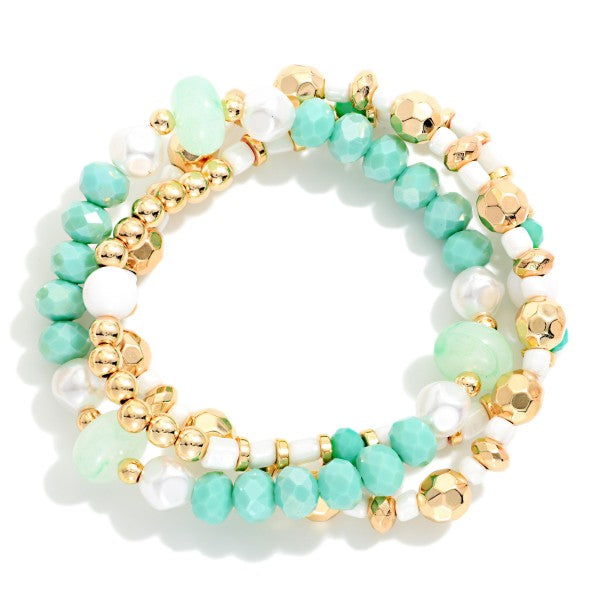The Jaya Bracelet Stack - Mint