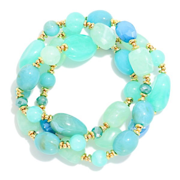 The Brandi Bracelet Stack - Turquoise