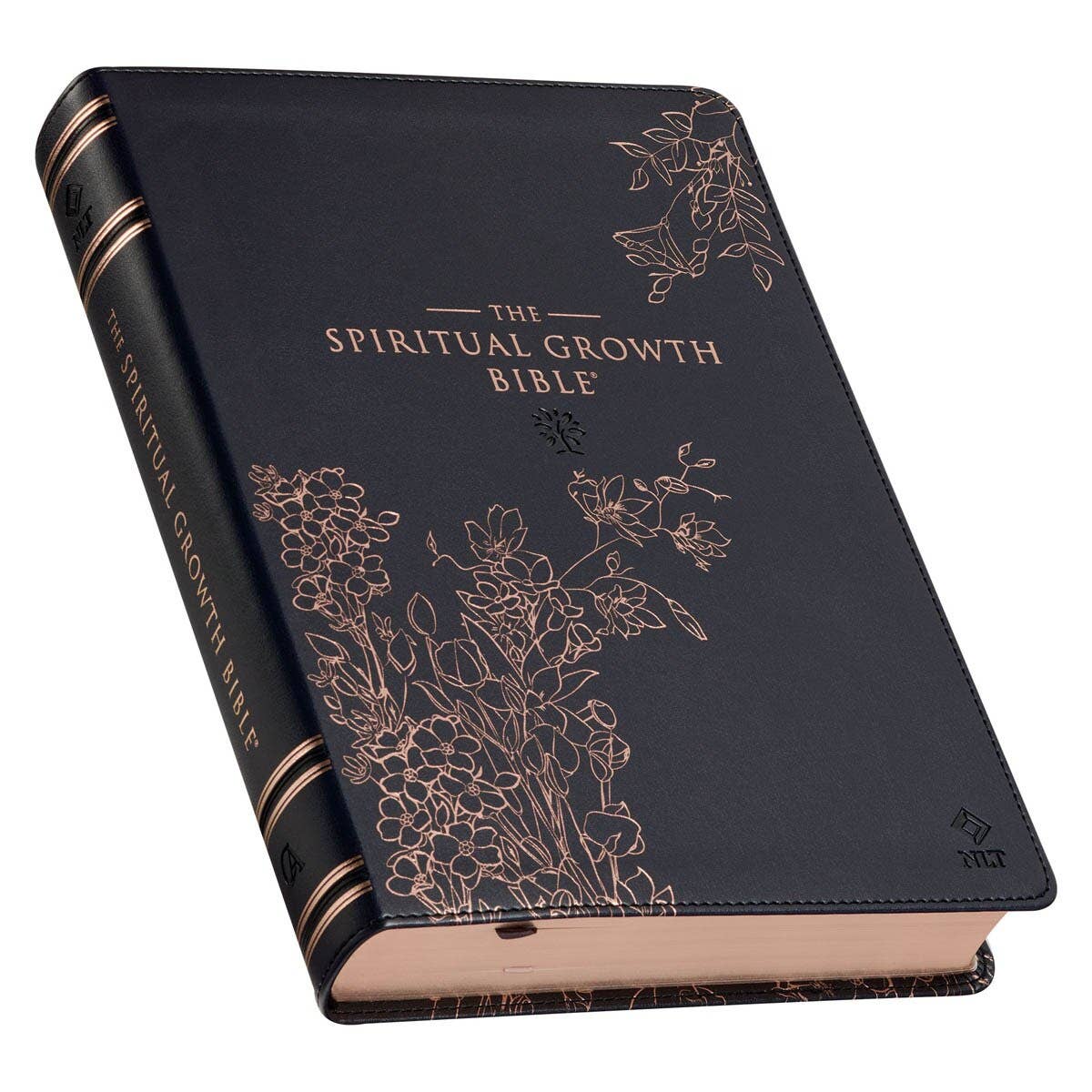 NLT, The Spiritual Growth Bible Faux Leather, Midnight Blue