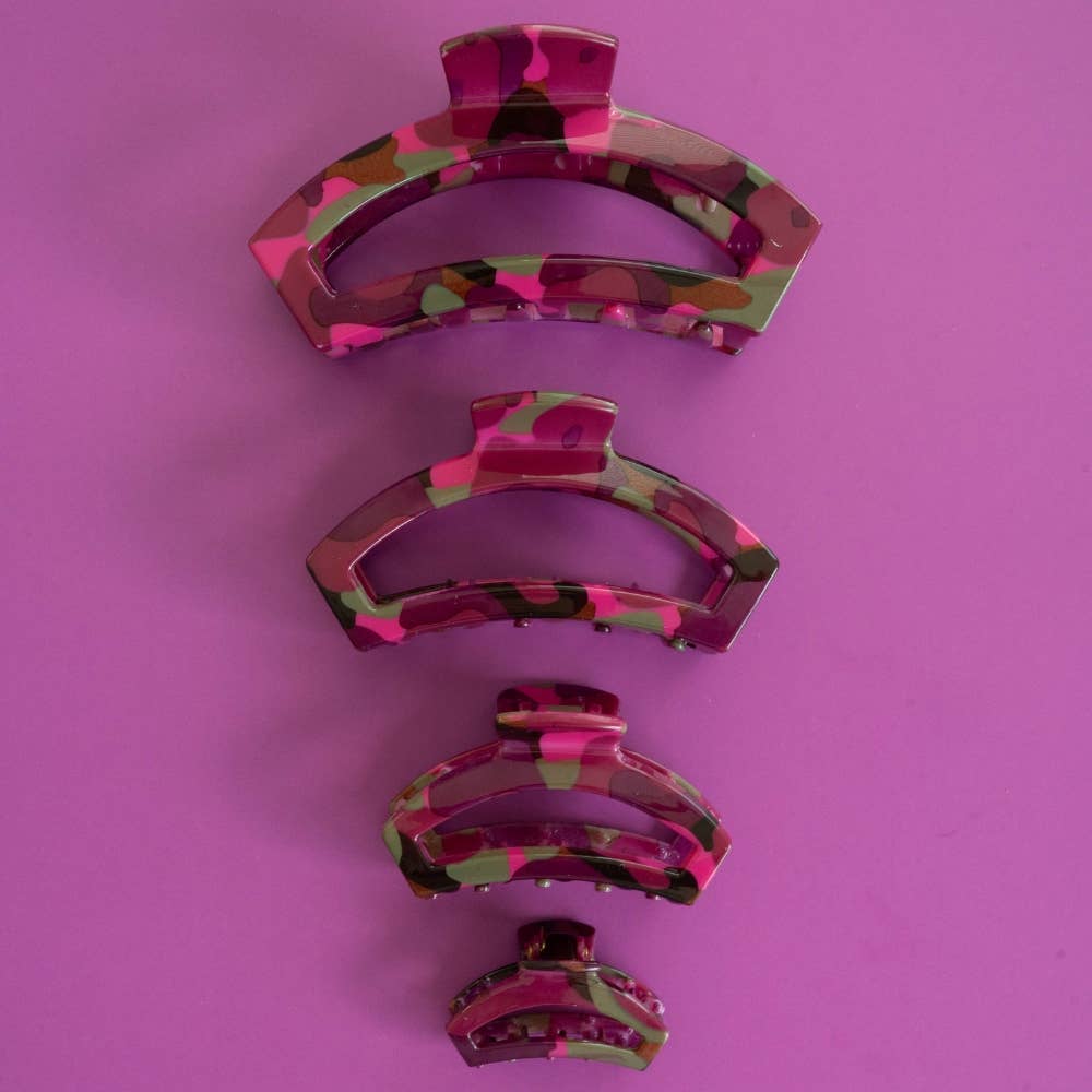 TELETIES - Open Large Hair Clip - Garden Glam