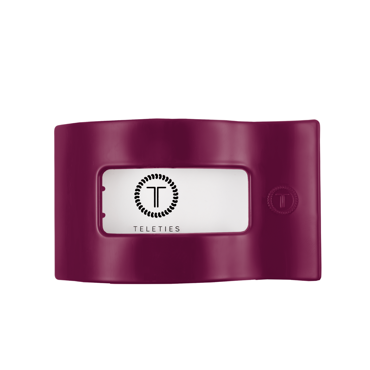 TELETIES - Large Flat Rectangle Hair Clip - Mulberry