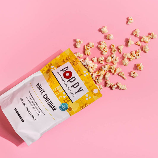 Poppy Hand-Crafted Popcorn - White Cheddar 3 oz