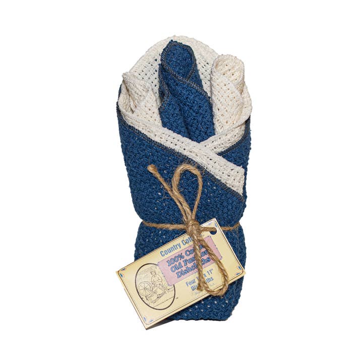 USA MADE Country Cottons Dishcloth 4 PC Set / Asst