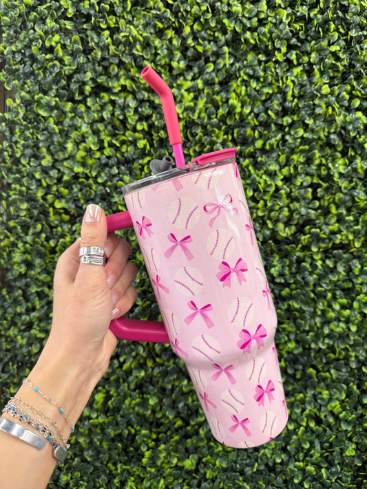 The Bows + Baseballs 40oz Tumbler