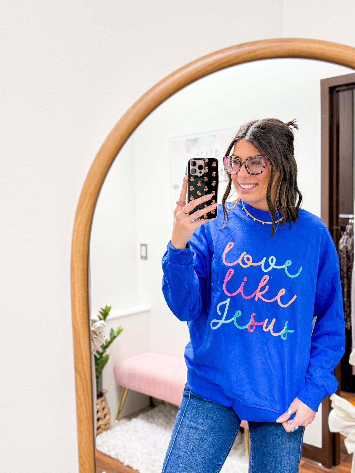 The Love Like Jesus Mock Neck Sweatshirt