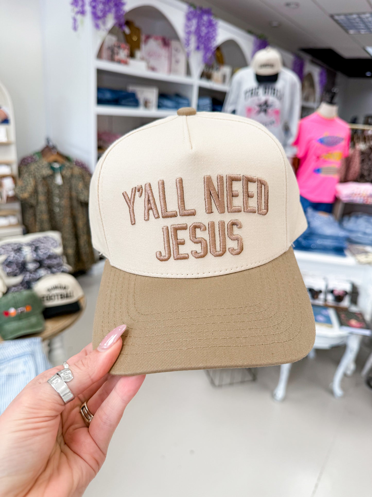 The Y'all Need Jesus Hat - Beige
