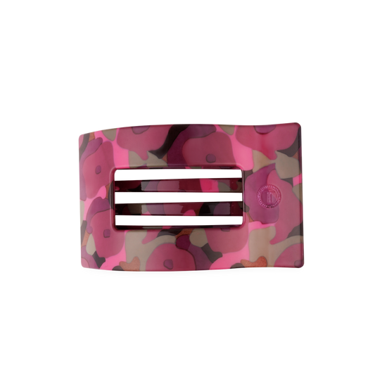 TELETIES - Medium Flat Rectangle Hair Clip - Garden Glam