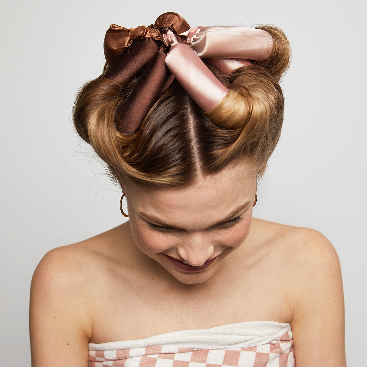 KITSCH - Satin Jumbo Flexi Rods 4pc Set - Rosewood