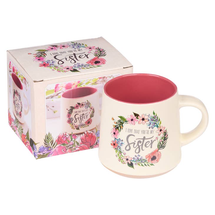 Sister Ceramic Coffee Mug with Clay Dipped Base Ecc 4:9