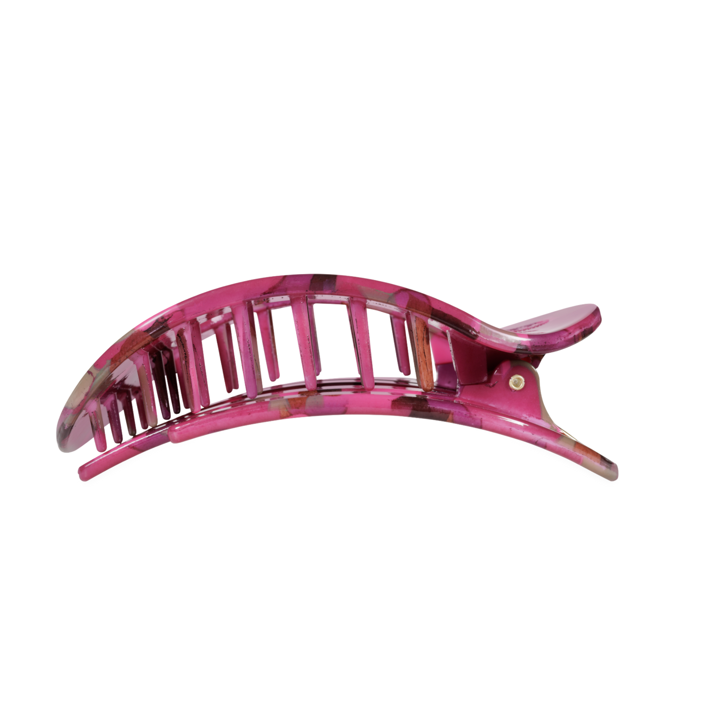TELETIES - Large Flat Round Hair Clip - Garden Glam