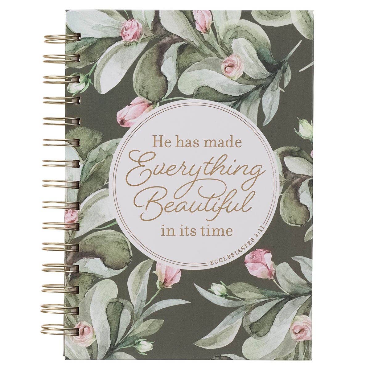 Journal Wirebound Green Everything Beautiful Ecclesiastes 3:11