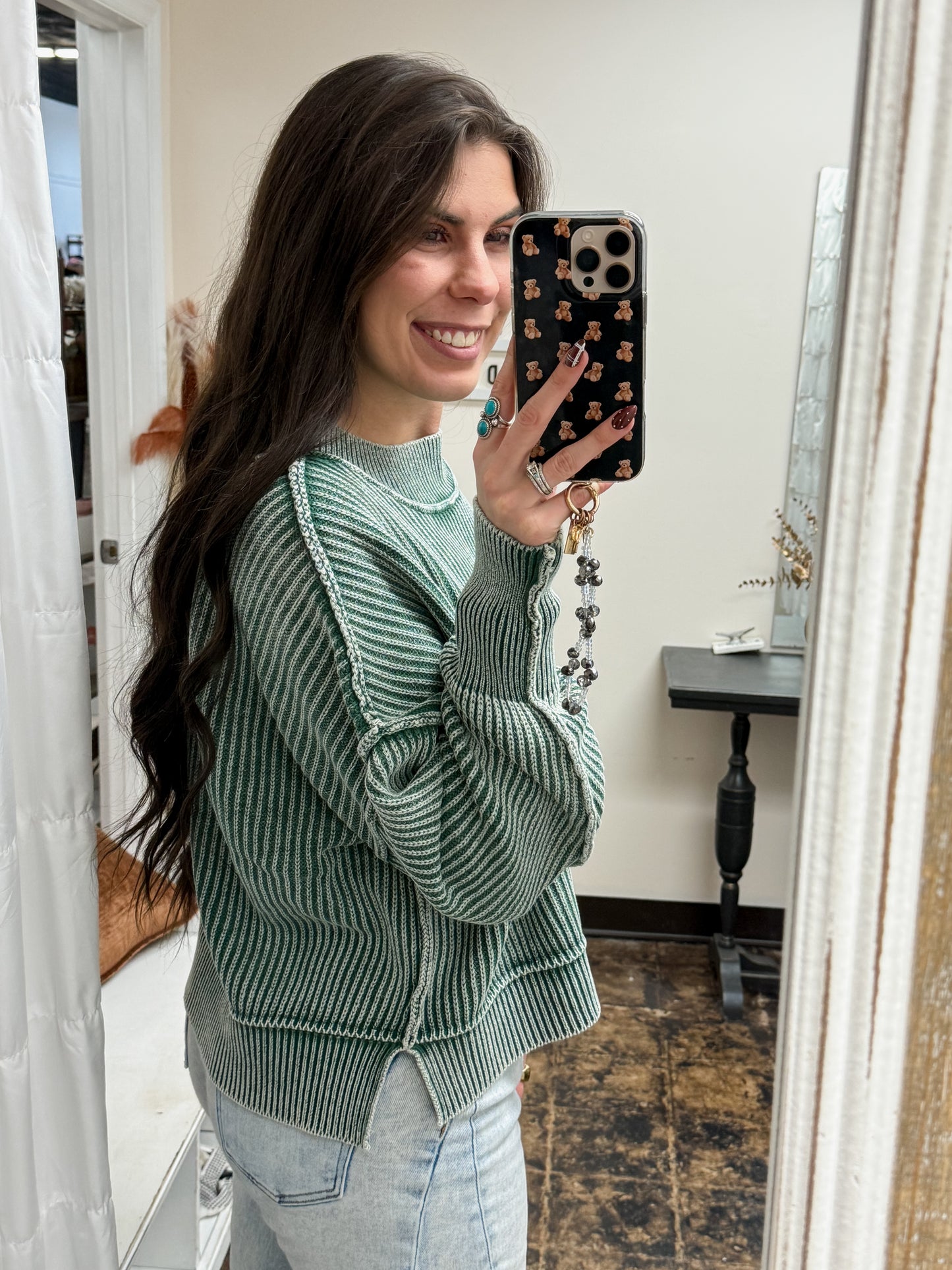 The Jolene Sweater - Dark Green