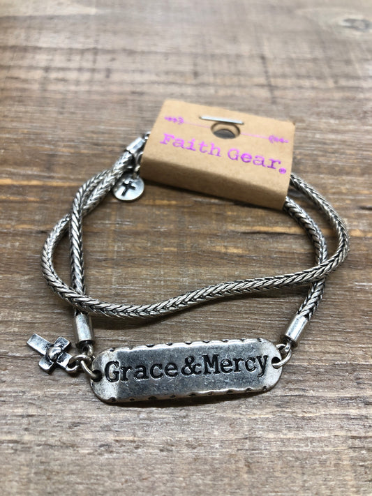 FINAL SALE - Faith Gear Grace & Mercy Bracelet