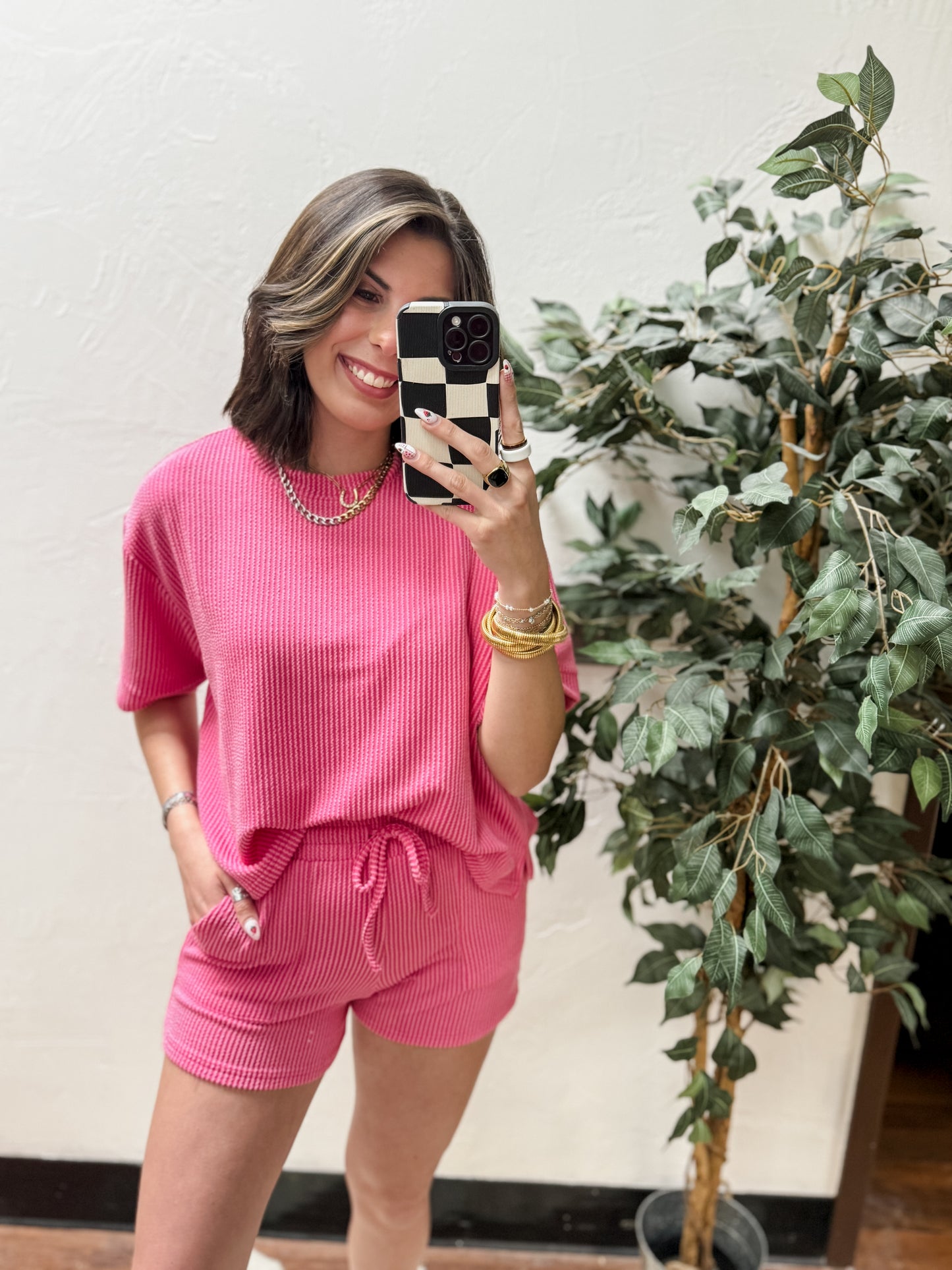 The Everleigh Corded Set - Fuchsia