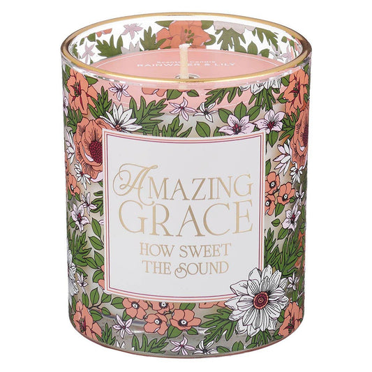 Glass Candle - Amazing Grace