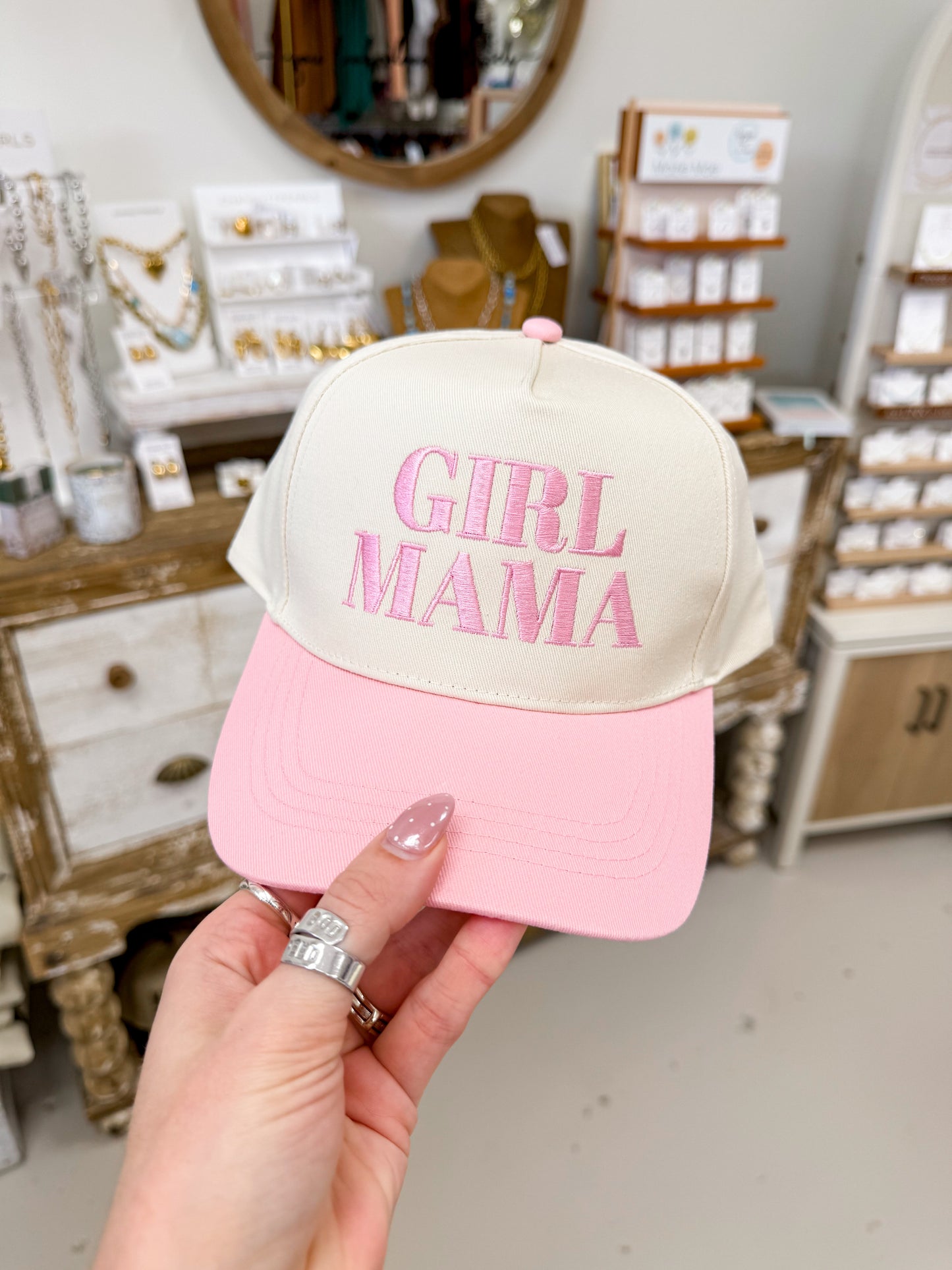 The Girl Mama Trucker Hat - Pink