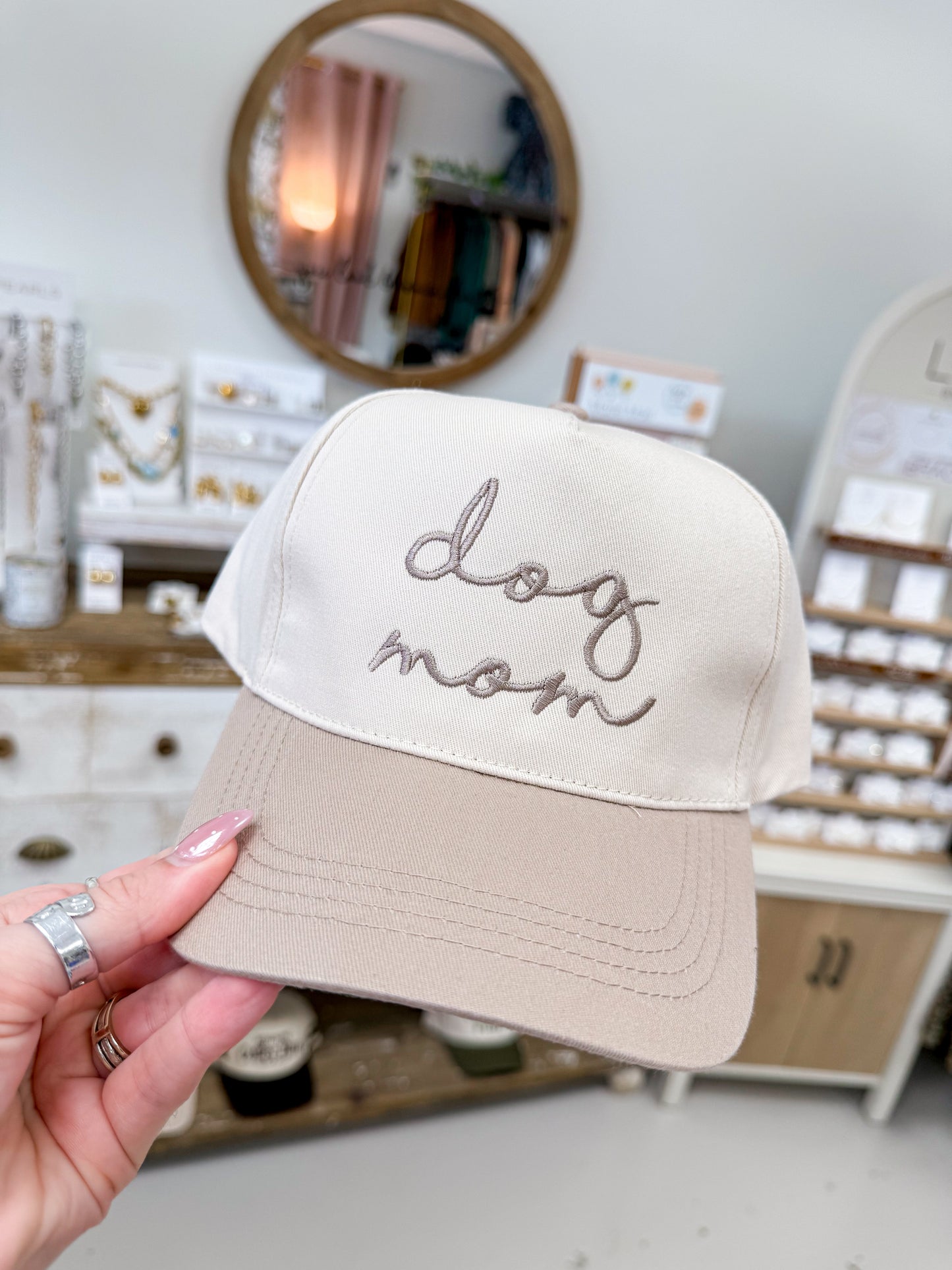The Dog Mom Hat - Beige