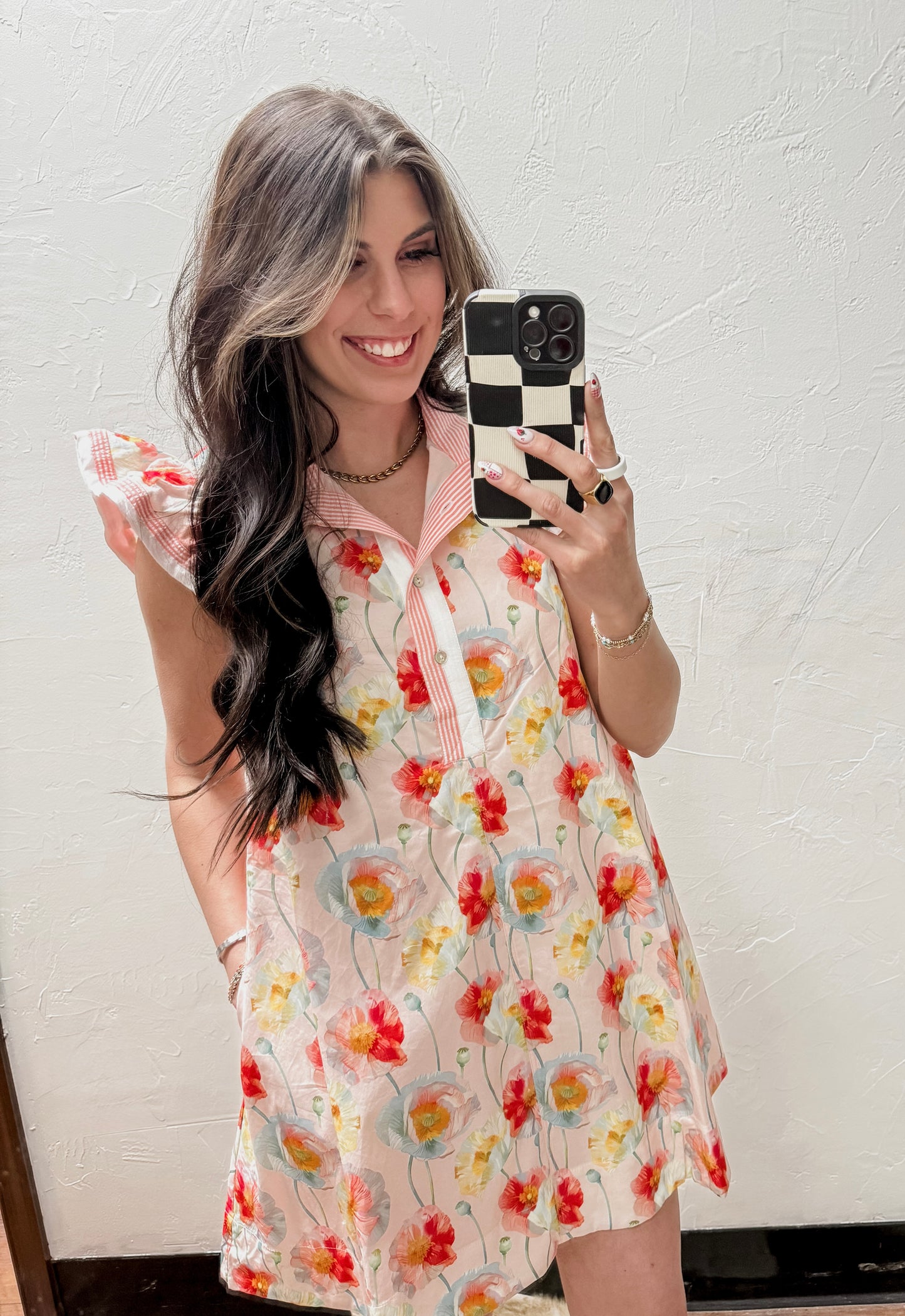 The Poppy Ruffled Cap Sleeve Floral Dress
