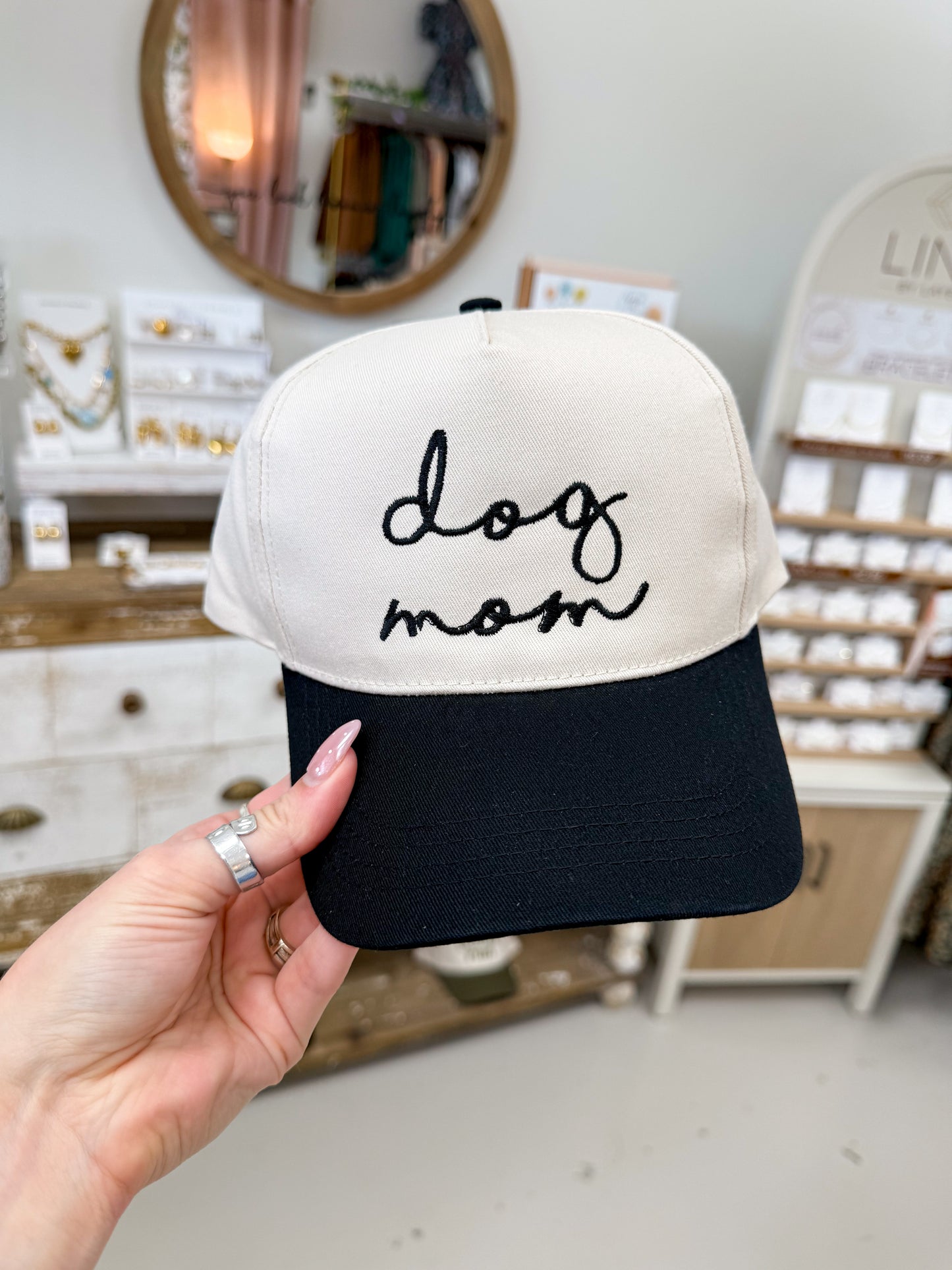 The Dog Mom Hat - Black