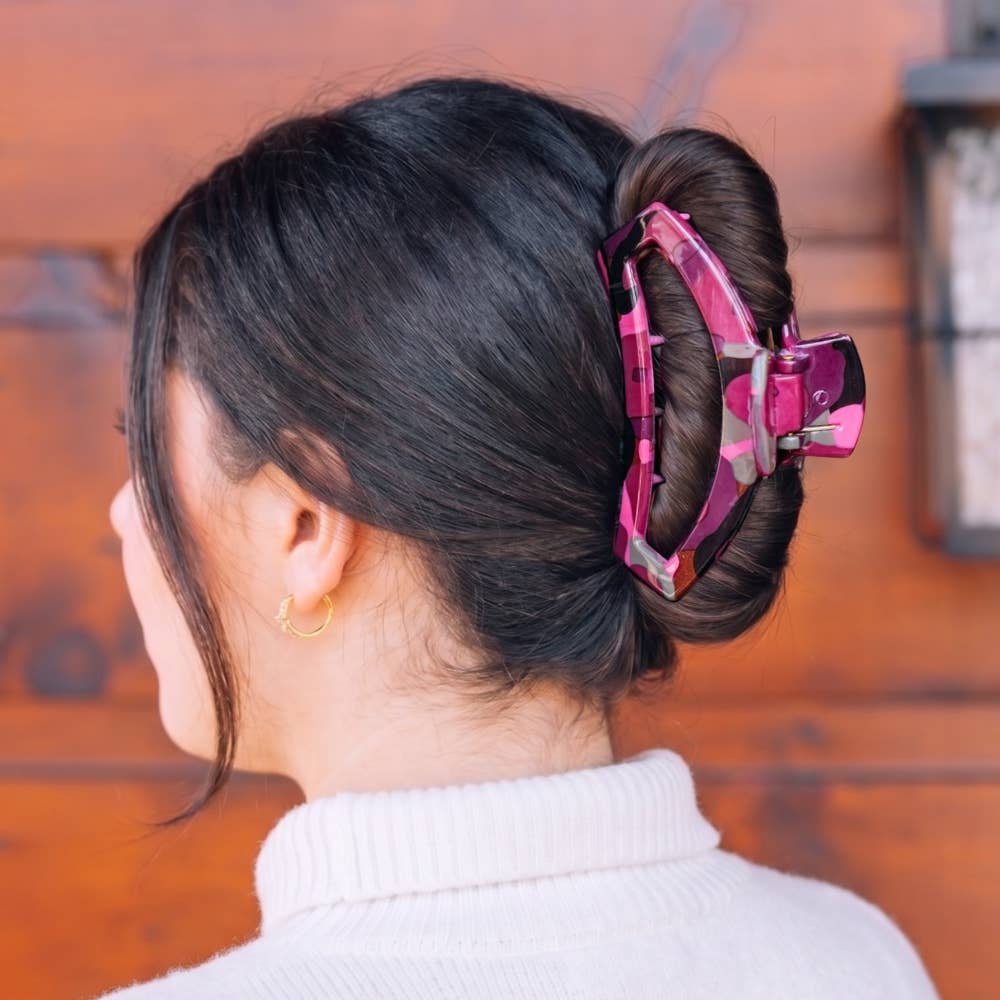 TELETIES - Open Large Hair Clip - Garden Glam
