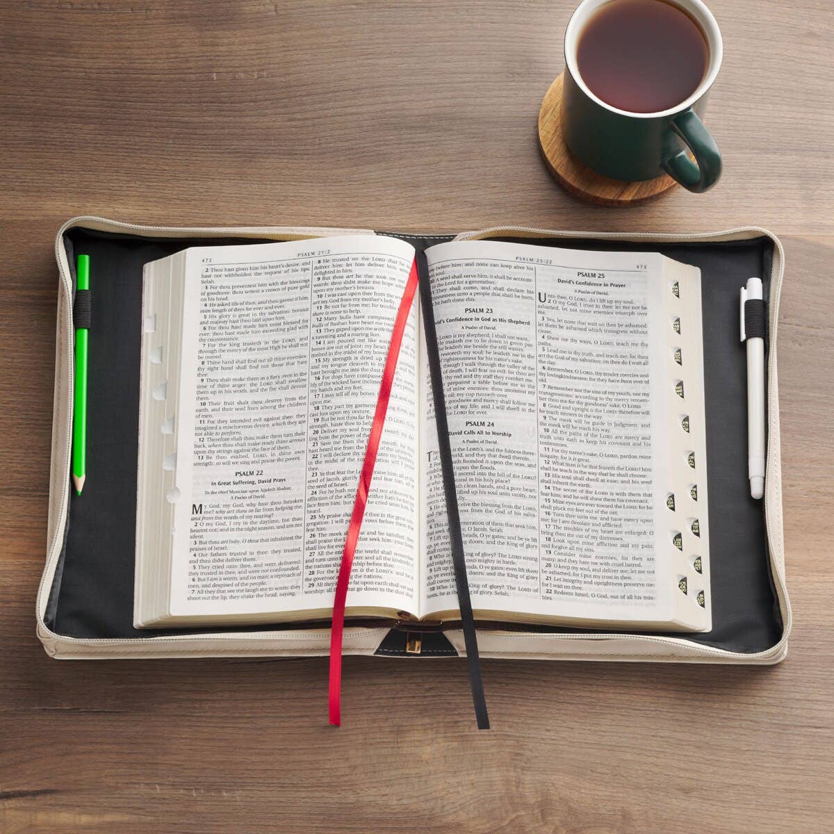 Large Bible Cover - Cream Everything Beautiful Ecclesiastes 3:11