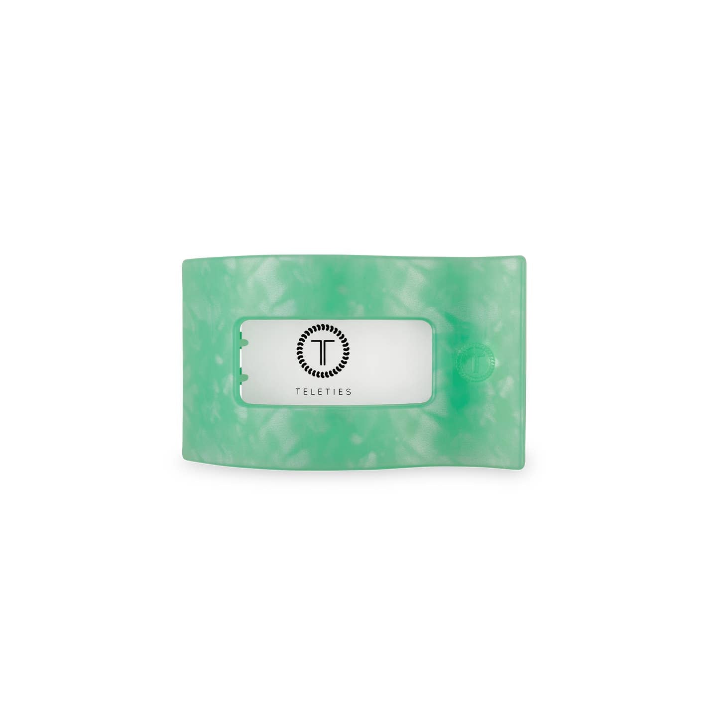 TELETIES - Small Flat Rectangle Hair Clip - Spring Splash