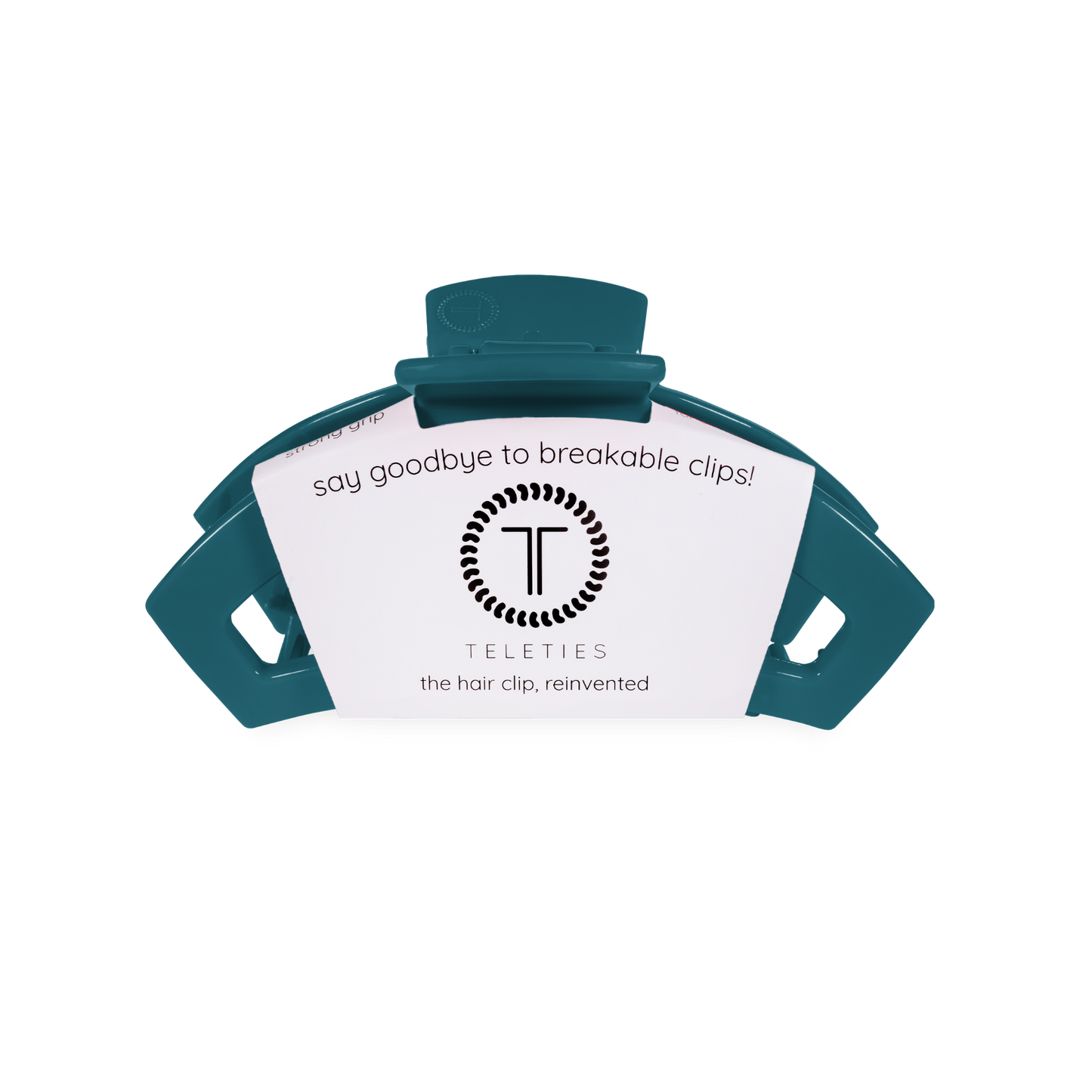 TELETIES - Open Medium Hair Clip - Teal With It