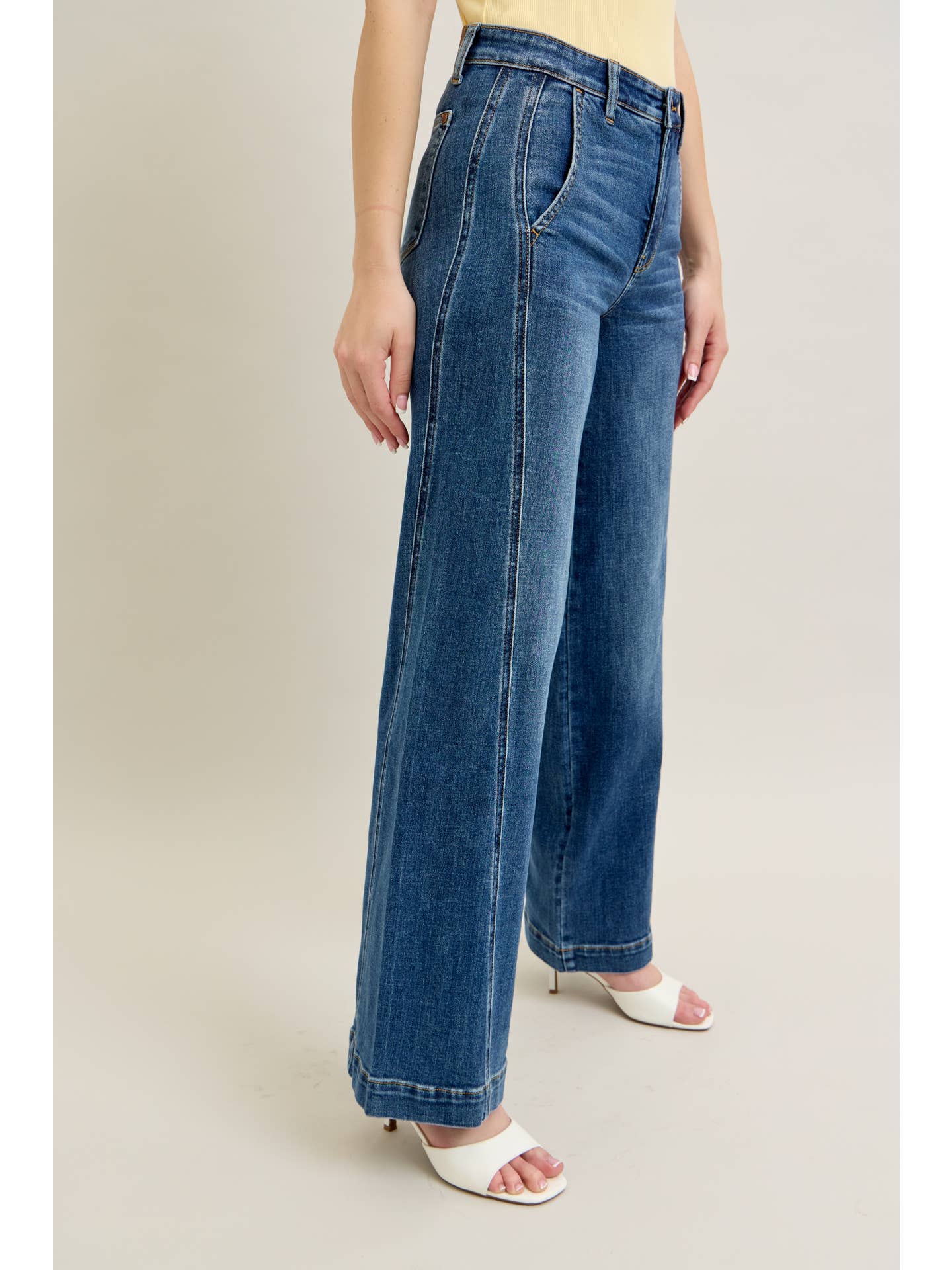 Judy Blue Jeans - High Waisted Trouser Wide Leg