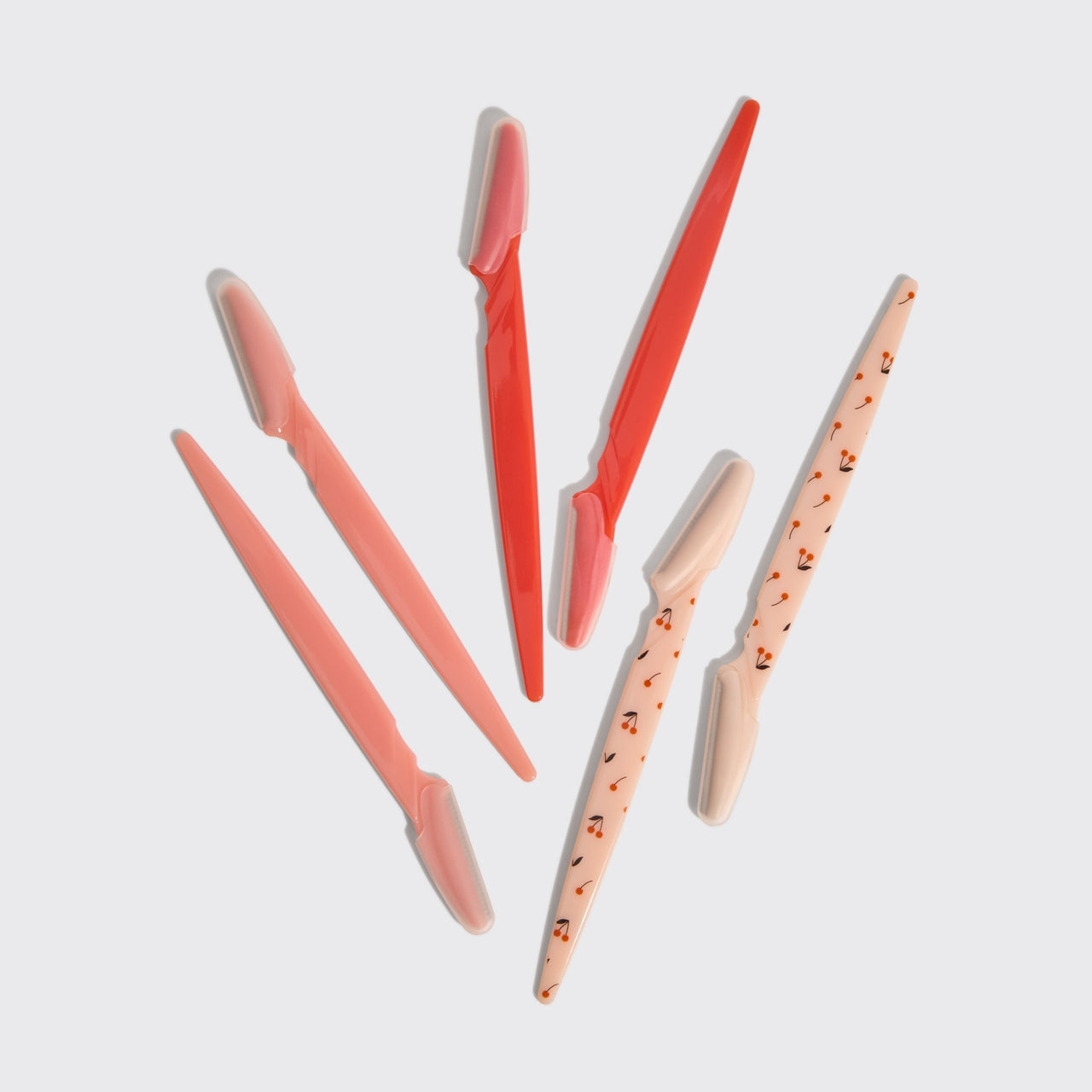 KITSCH - Recycled Plastic Dermaplaners 6pc Set - Asst Cherry Blossom